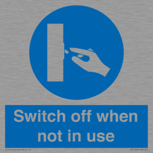 Switch off when not in use